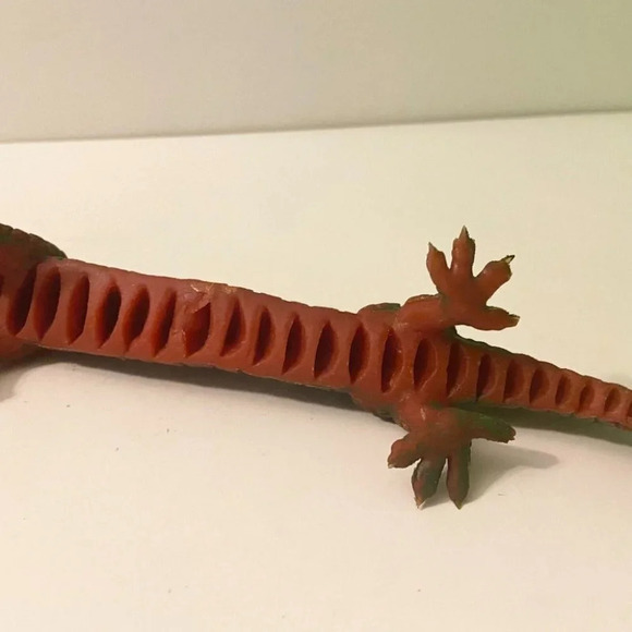 Vintage Rubber Dragon Jiggler Hong Kong 12 Inch Rubbery Toy Figure Broken Tail - Picture 11 of 16